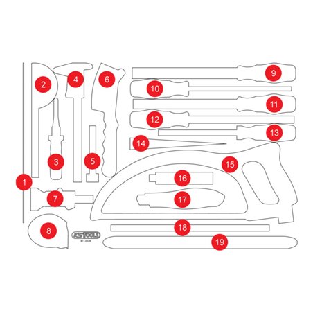 KS Tools Leere Schaumstoffeinlage zu 811.0028