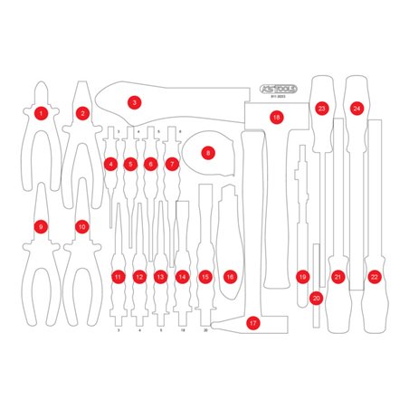 KS Tools Leere Schaumstoffeinlage zu 811.0033