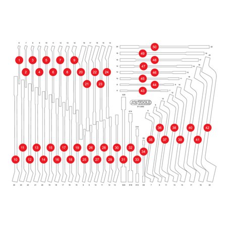 KS Tools Leere Schaumstoffeinlage zu 811.0050