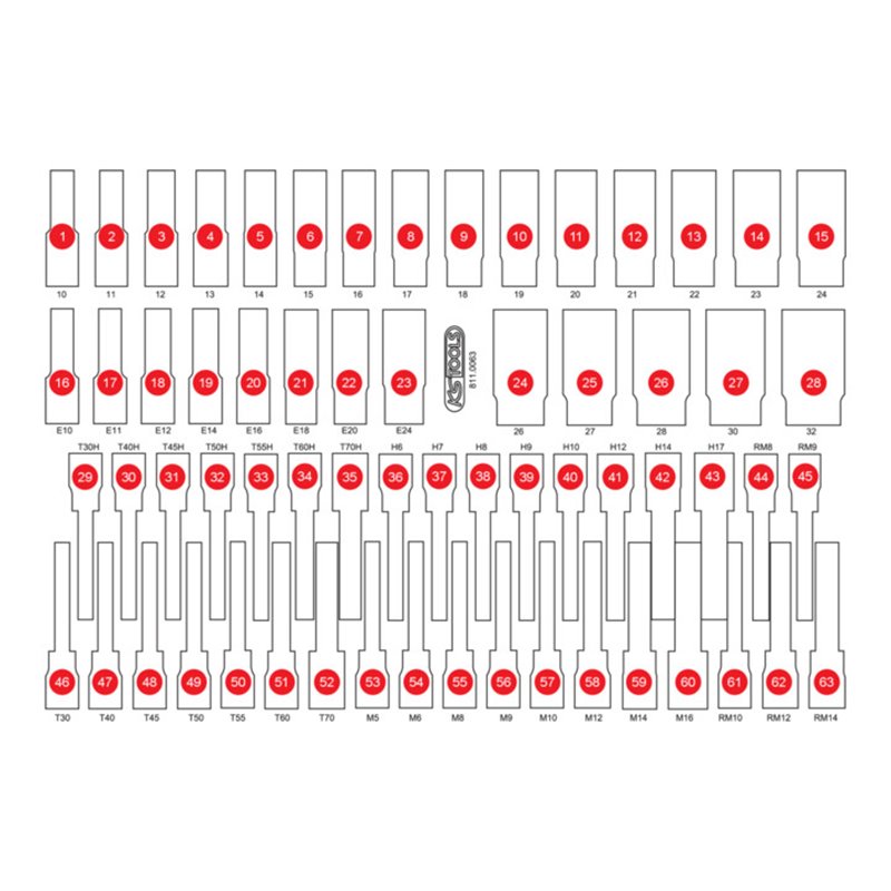 KS Tools Leere Schaumstoffeinlage zu 811.0063