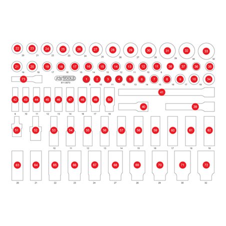 KS Tools Leere Schaumstoffeinlage zu 811.0073