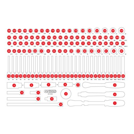 KS Tools Leere Schaumstoffeinlage zu 811.0124