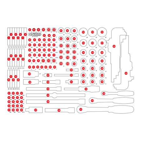 KS Tools Leere Schaumstoffeinlage zu 811.0159