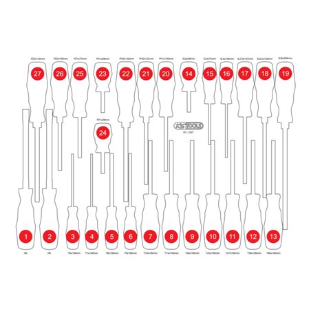 KS Tools Leere Schaumstoffeinlage zu 811.1027