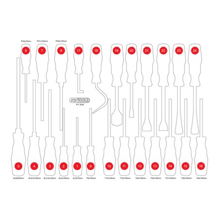 KS Tools Leere Schaumstoffeinlage zu 811.3024