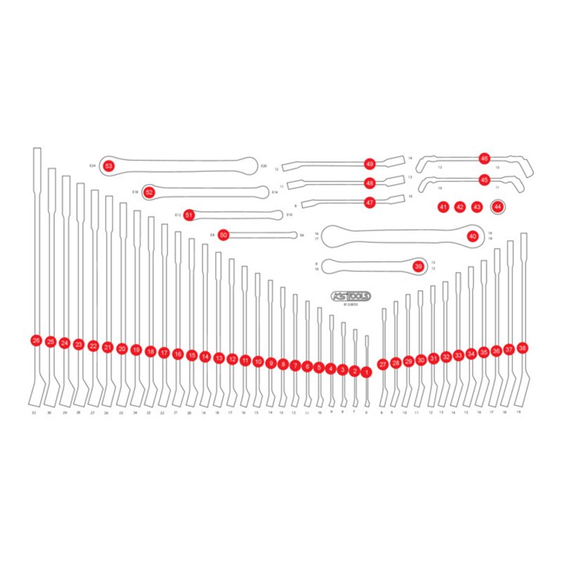 KS Tools Leere Schaumstoffeinlage zu 813.0053