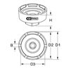 KS Tools 3/4 Zoll Nutmuttern-Schlüssel mit 4 Zapfen für MAN, Innenzapfen D. 53 mm