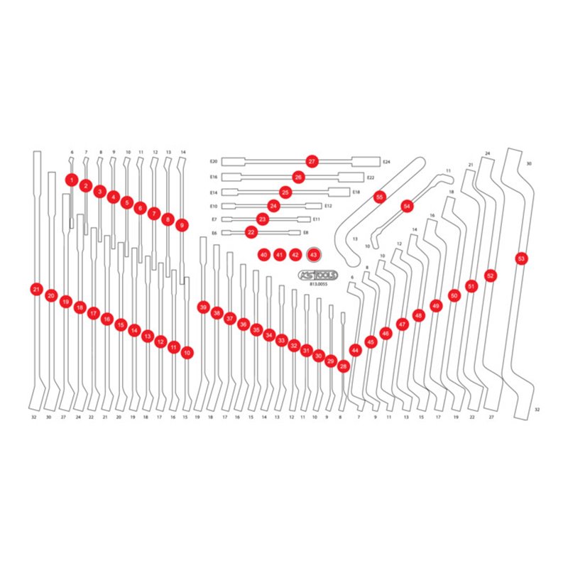 KS Tools Leere Schaumstoffeinlage zu 813.0055