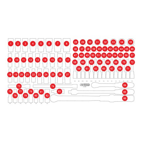 KS Tools Leere Schaumstoffeinlage zu 813.0086
