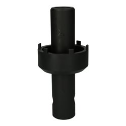 KS Tools 3/4 Zoll Nutmuttern-Schlüssel mit 6 Zapfen, Führungsrohr für Mercedes-Trailer-Achsen, Innenzapfen D. 82 mm