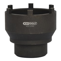 KS Tools 3/4 Zoll Nutmuttern-Schlüssel mit 6 Zapfen für Mercedes und MAN, 95-115 mm