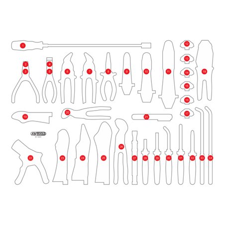 KS Tools Leere Schaumstoffeinlage zu 821.0034