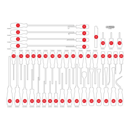 KS Tools Leere Schaumstoffeinlage zu 821.0046
