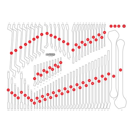 KS Tools Leere Schaumstoffeinlage zu 821.0076