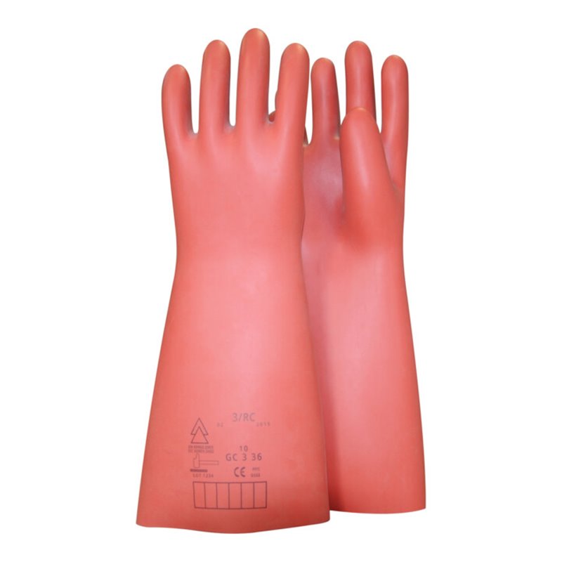 KS Tools Elektriker-Schutzhandschuh mit mechanischen und thermischen Schutz, Größe 10, Klasse 3, rot 10117.0013