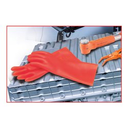 KS Tools Elektriker-Schutzhandschuh mit mechanischen und thermischen Schutz, Größe 12, Klasse 0, rot 12117.0089