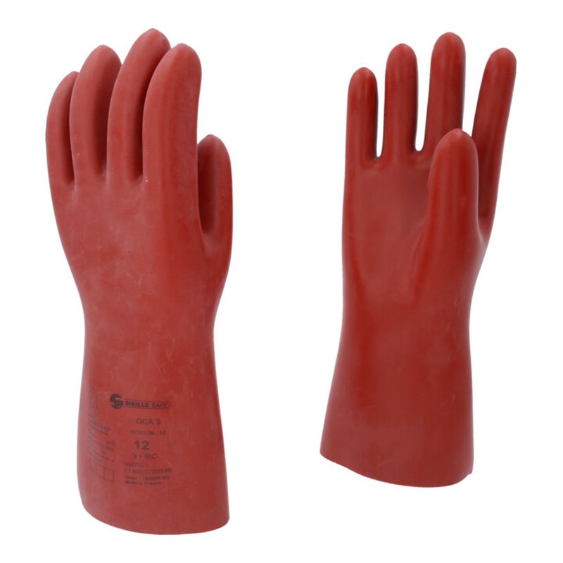 KS Tools Elektriker-Schutzhandschuh mit mechanischen und thermischen Schutz, Größe 12, Klasse 3, rot 12117.0098