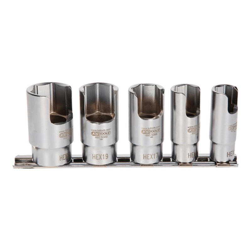 KS Tools 3/8 Zoll Spezial-Winkel-Rohrverbinder-Stecknuss-Satz, 5-tlg