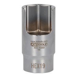 KS Tools 3/8 Zoll Spezial-Winkel-Rohrverbinder-Stecknuss, 19 mm