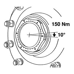 KS Tools Achsmuttern-Schlüssel für SAF, 140 mm