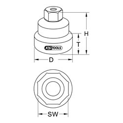 KS Tools Achsmuttern-Schlüssel für Scania Vorderachsen