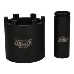 KS Tools Nutmuttern-Schlüssel-Satz mit Führungsrohr für MAN, D. 76,5 mm , 2-tlg