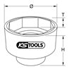 KS Tools 1 Zoll Achsmuttern-Schlüssel für Scania 8-kant, 80 mm