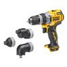 DEWALT 12 Volt Akku-Bohrschrauber mit 4 werkzeuglos wechselbaren Werkzeug-Aufnahmen (Basisversion) DCD703NT-XJ