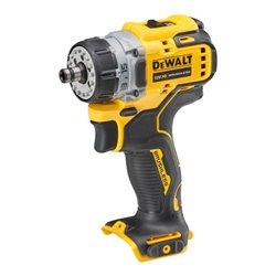 DEWALT 12 Volt Akku-Bohrschrauber mit 4 werkzeuglos wechselbaren Werkzeug-Aufnahmen (Basisversion) DCD703NT-XJ