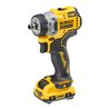 DEWALT 12 Volt / 3 Ah Akku-Bohrschrauber mit 4 werkzeuglos wechselbaren Werkzeug-Aufnahmen DCD703L2T-QW