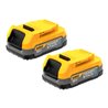 DEWALT 18V XR Powerstack 2er-Set mit Ersatz-Akku, 1,7 Ah mit Pouch-Akku Technologie DCBP034E2-XJ