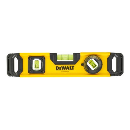 DEWALT Torpedo-Hohlprofil-Wasserwaage 25cm rotierbare Libelle DWHT0-43003