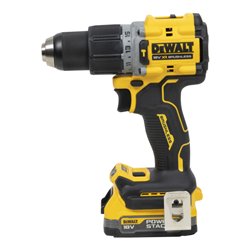 DEWALT 18V XR Akku-Schlagbohrschrauber (bürstenlos) inkl. 2x Powerstack Akku (18 Volt / 1,7 Ah) mit Pouch-Akku Technologie DCD80
