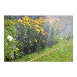 GARDENA Schlauch-Regner, orange, komplett mit Armaturen, Länge 15 m