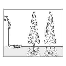 GARDENA Schlauch-Regner, braun, Länge 15 m