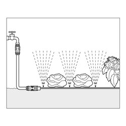 GARDENA Schlauch-Regner, braun, Länge 15 m