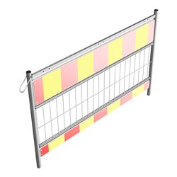 Schake Schrankenzaun nach TL, Länge: 1,60 m, Folie Typ 1, rot / gelb
