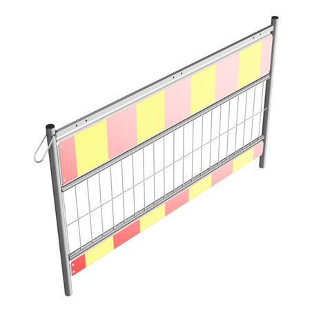 Schake Schrankenzaun nach TL, Länge: 1,60 m, Folie Typ 1, rot / gelb