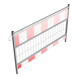 Schake Schrankenzaun nach TL, Länge: 1,60 m, Folie Typ 1, rot / weiß