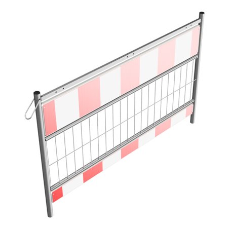 Schake Schrankenzaun nach TL, Länge: 1,60 m, Folie Typ 1, rot / weiß