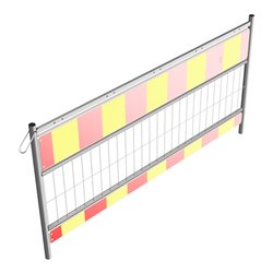 Schake Schrankenzaun nach TL, Länge: 2,00 m, Folie Typ 1, rot / gelb