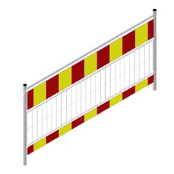 Schake Schrankenzaun nach TL, Länge: 2,00 m, Folie Typ 2, rot / gelb