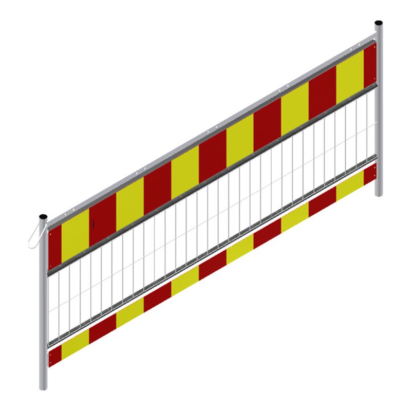 Schake Schrankenzaun nach TL, Länge: 2,40 m, Folie Typ 2, rot / gelb