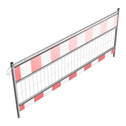 Schake Schrankenzaun nach TL, Länge: 2,40 m, Folie Typ 1, rot / weiß