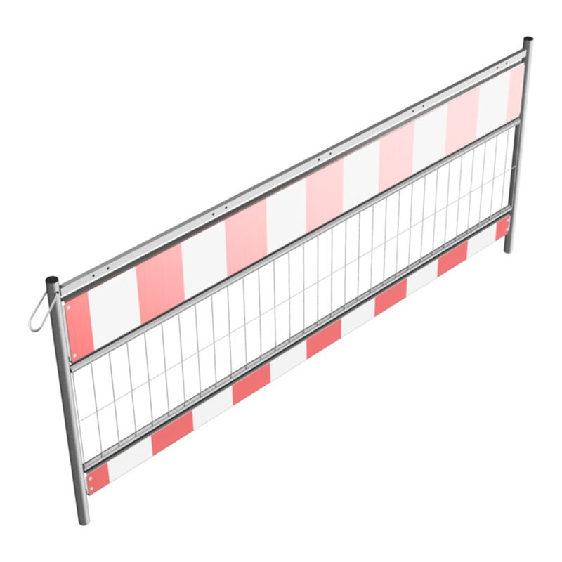 Schake Schrankenzaun nach TL, Länge: 2,40 m, Folie Typ 1, rot / weiß