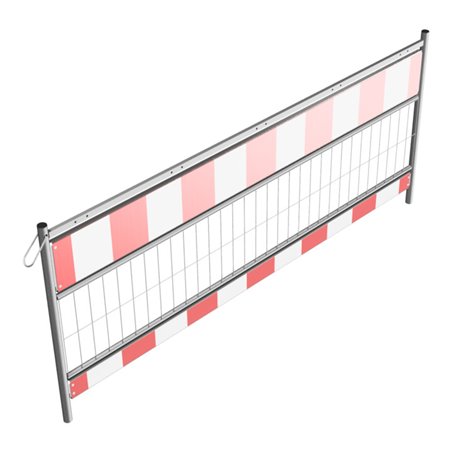 Schake Schrankenzaun nach TL, Länge: 2,40 m, Folie Typ 1, rot / weiß