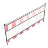 Schake Schrankenzaun nach TL, Länge: 2,40 m, Folie Typ 1, rot / weiß