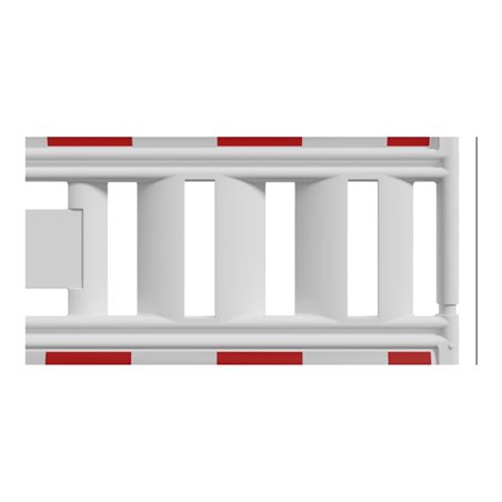 Schake Schake-Euro2-Schrankenzaun Typ Nox weiß, ohne Lampenadapter, Folie Typ 3, rot / gelb