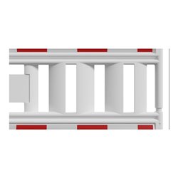 Schake Schake-Euro2-Schrankenzaun Typ Nox weiß, ohne Lampenadapter, Folie Typ 2, rot / weiß