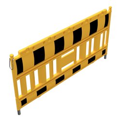 Schake Schake-Euro2-Schrankenzaun Typ Nox gelb, ohne Lampenadapter, gelb / schwarz